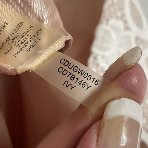 Calvin Klein IVY One Shoulder Sheath Dress Size 6 White Floral Lace Lined NEW - Picture 10 of 12